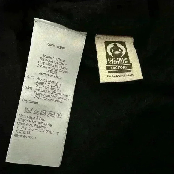 Madewell Alpaca-Blend Mockneck Sweater Black Soft Semi-Sheer Ribbed - Picture 4 of 6